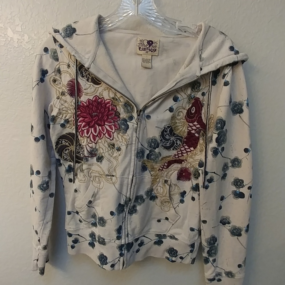 Cherry blossom Lucky Brand hoodie